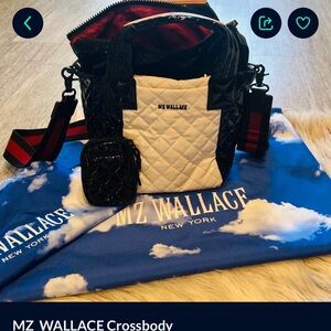 MZ Wallace Black and White Crossbody Bag